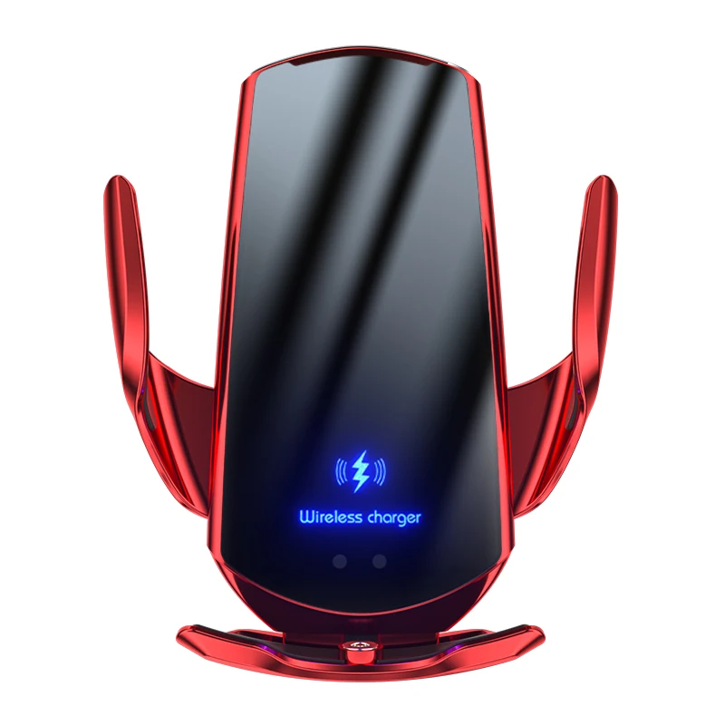  15w magnetic Qi smart sensor fast charging wireless mobile charger stand car
