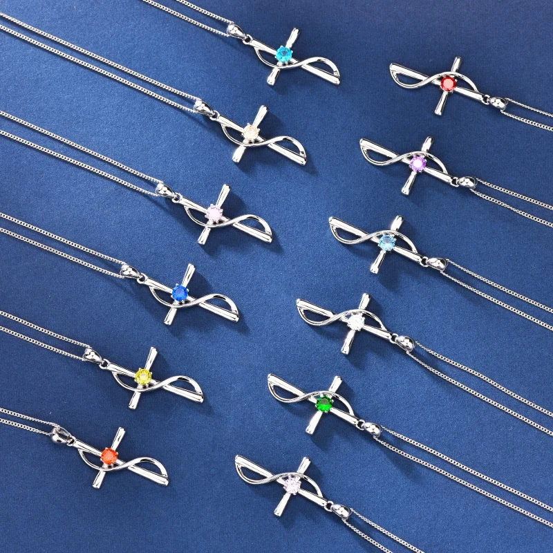 Вера Надежда Любовь, соответствующий месяцу рождения колье с подвеской в виде креста для женщин на день рождения женские ювелирные изделия на День Матери подарки для подруги и ее