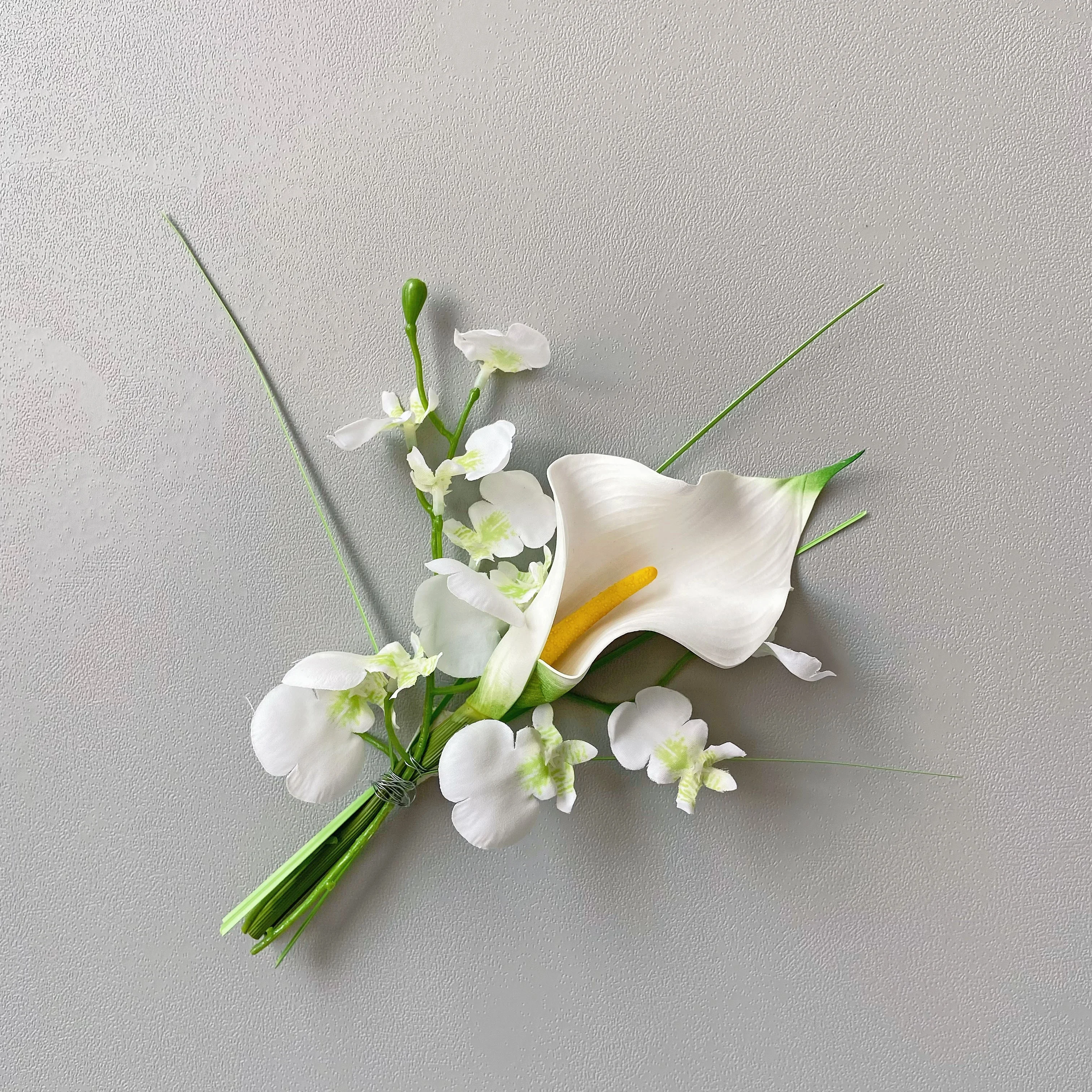 Bridal Flower Silk Cup Flower Artificial Flower Handmade Corsage for Wedding Party Table Glass Plate Decor