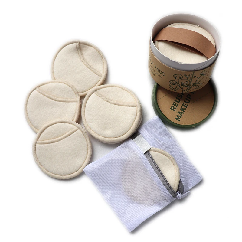Высококачественная Экологически чистая Нетоксичная многоразовая конопляная хлопковая круглая подушка для макияжа лица с сумкой