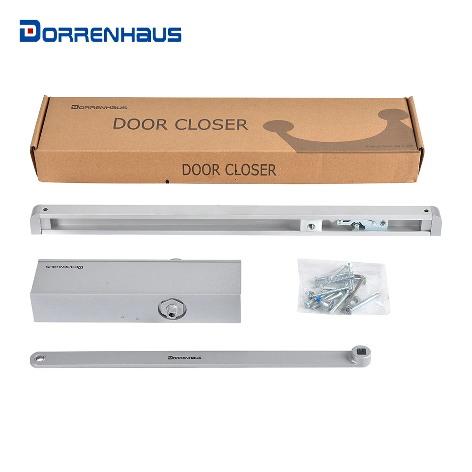 DORRENHAUS D2025H Adjustable EN2-5 Overhead Sliding Track Arm Door Closer For Commercial Doors