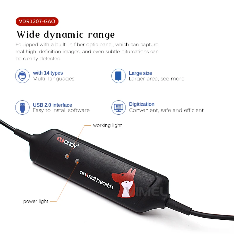 Original Handy VDR1207-GAO RVG Sensor Size 4 Dental Vet Imaging system Intraoral Sensor for Dog Cat Teeth Care