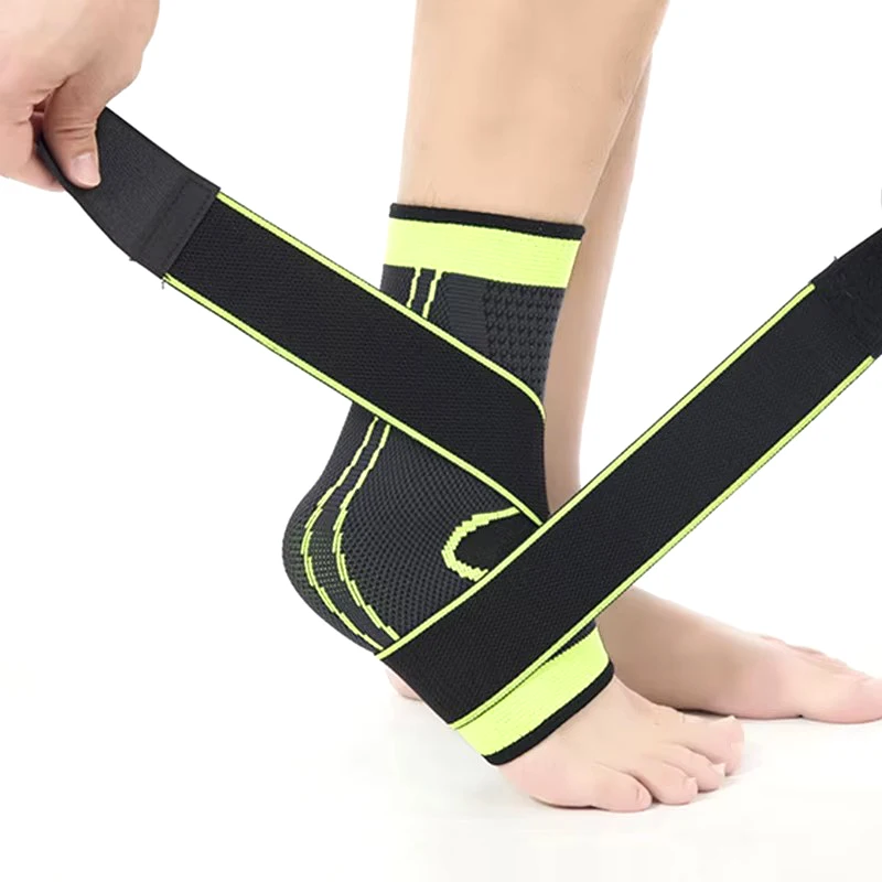Custom Adjustable Ankle Pads Brace Compression Sleeve Pair Ankle Protection Support With Adjustable Strap