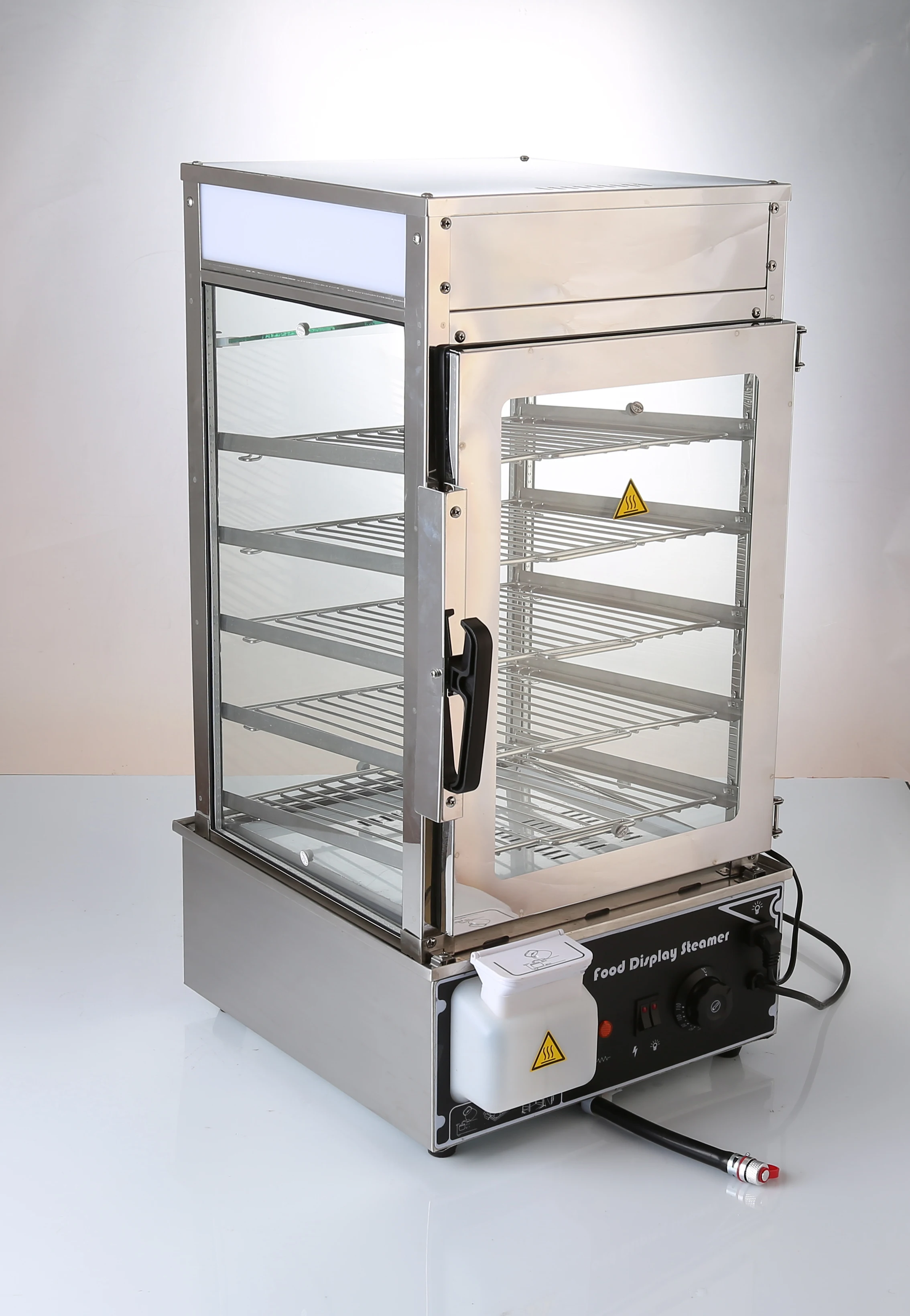 Food Steamer 5 Tier Glass Display Showcase 5 levels Bun Used Mini Food Steamer