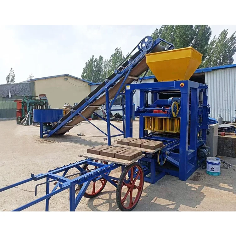 Hot Style QTJ4-26 Auto Hydraulic 3600*1700*2560 mm No Fired Needs Interlocking Hollow Concrete Brick Making Machine for Sale