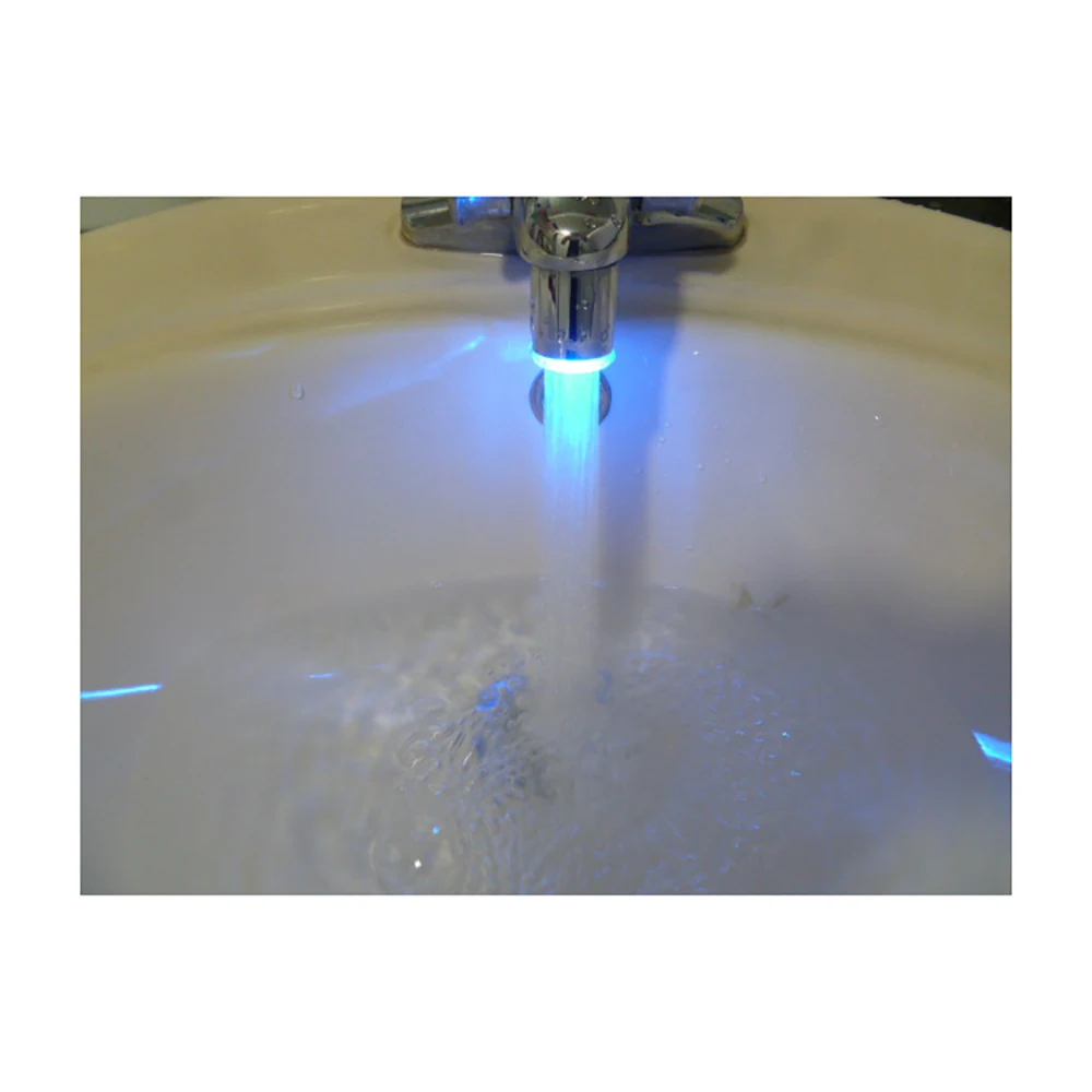 7 Color Change Hydro Power Led Faucet Fountain Nozzle Tap Light