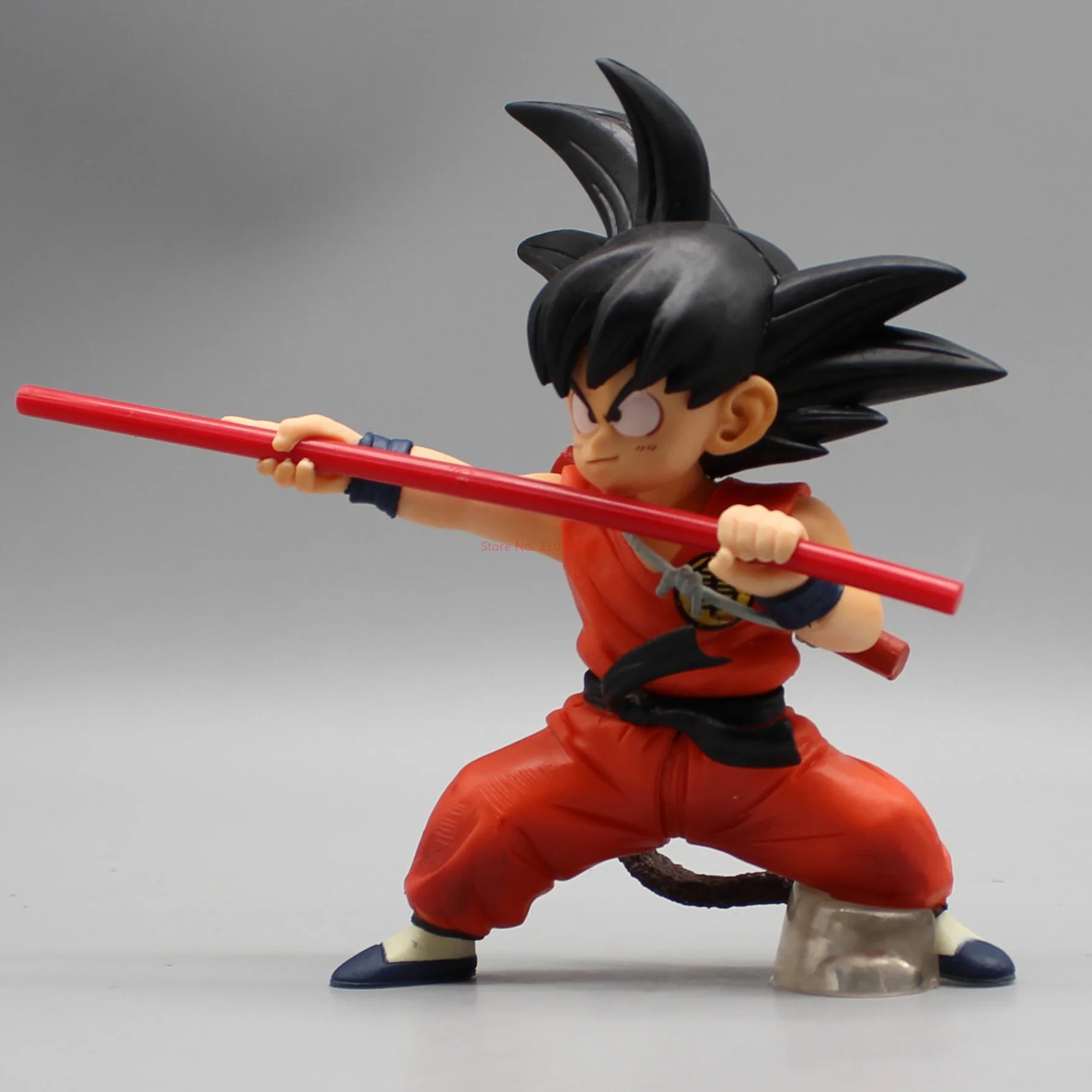 12cm Dragons BallsZ Son Goku Anime Figures Golden Cudgel Training Suit Childhood Memories Model Statue Collectable Kids Toy Gift