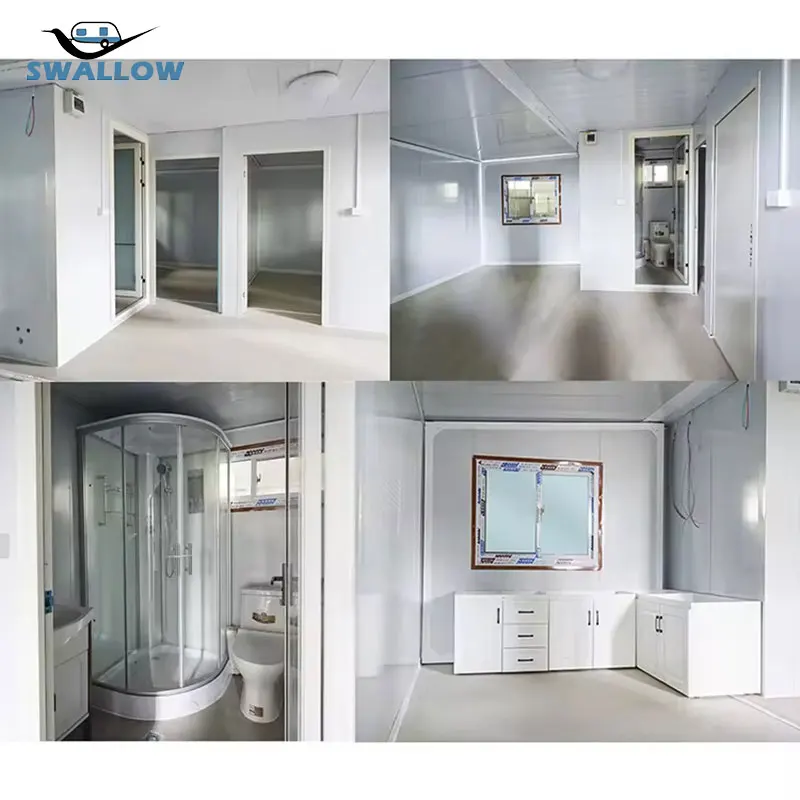 China Cheap Prefab 20FT 40FT Foldable Modular Luxury Living Flat Pack Prefabricated Folding Container House for Sale