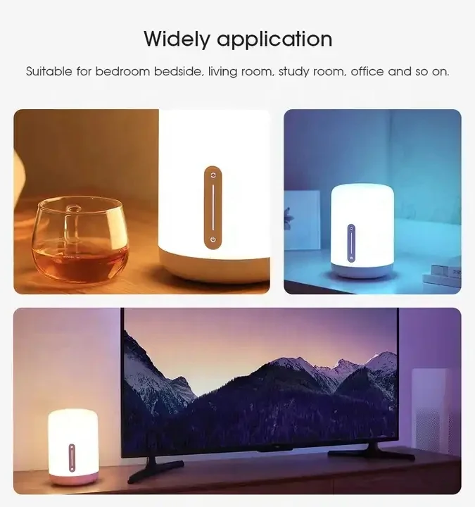 Xiaomi Mijia Bedside Lamp 2 Smart Light Voice Touch Switch Home Bulb  Homekit Clock Table Wireless Control Bedroom Desk