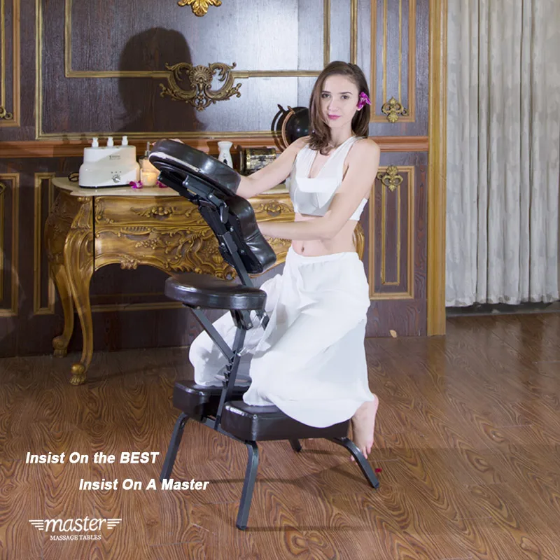 Portable Lightweight Massage Chair Leather Pad Travel Acupuncture Massage Tattoo Spa Chair with/Carrying Bag