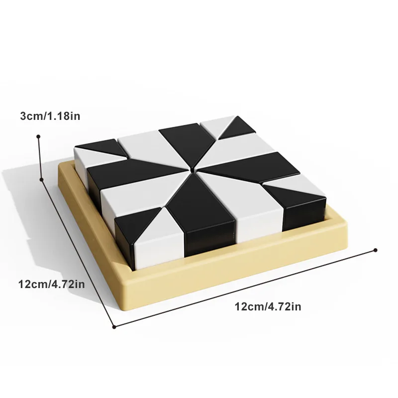 Montessori  Educational Toys Custom Plastic Black White Hiding Block Kids Jigsaw Puzzle Set Wooden Jigsaw Puzzles With Boards