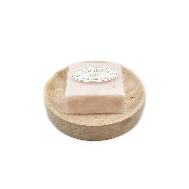 Natural Rome Travertine Round Shape Soap Dish 10cm diameter Soap Tray