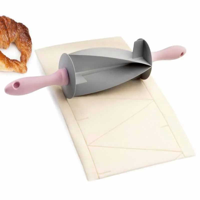 Plastic cake croissant bread wheel knife baking tool kitchen non-stick cutter cake dough rolling pin