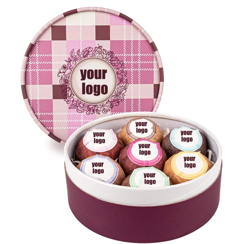 Wholesale Custom Handmade Maker Private Label Colorful Bubble Fizzy Supplies Organic Bath Bombs Set