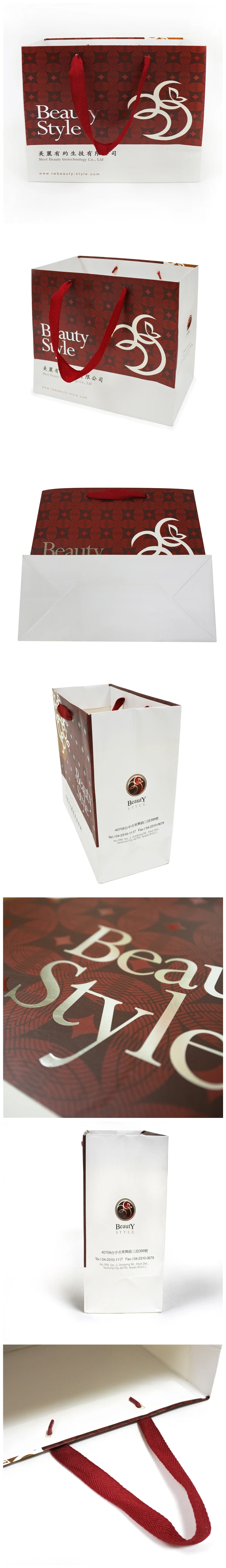 customized shopping bags paper twisted carrier color recycle handle bag