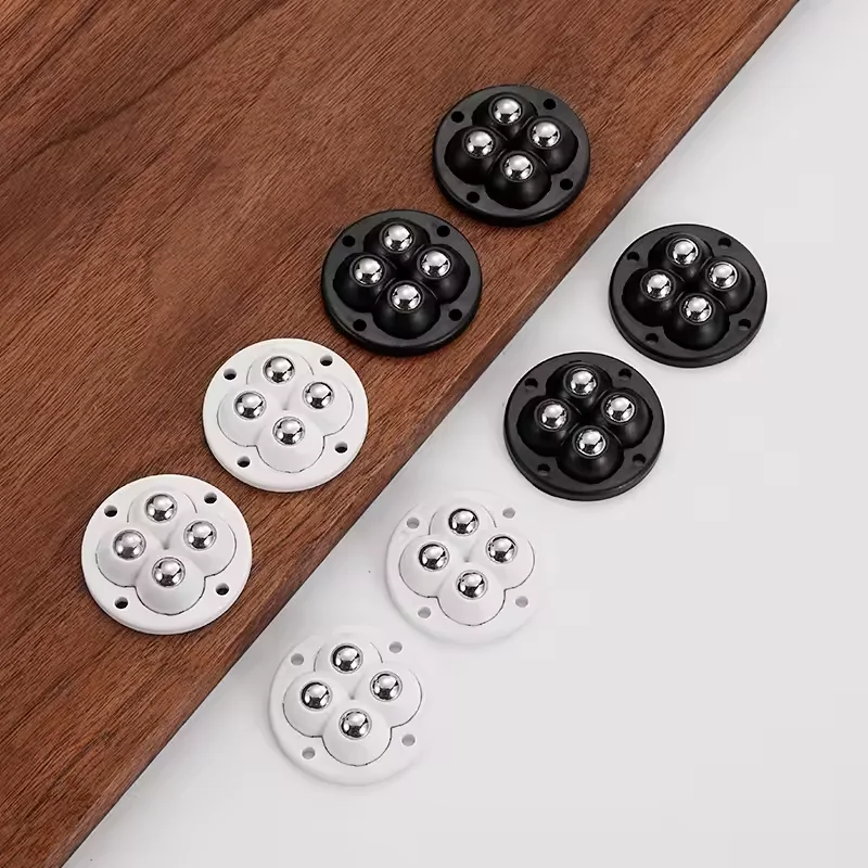 Hot Selling 360-Degree Swivel Self-Adhesive Furniture Caster Modern Stainless Steel Rollers Low Profile Bathroom Kitchen Use