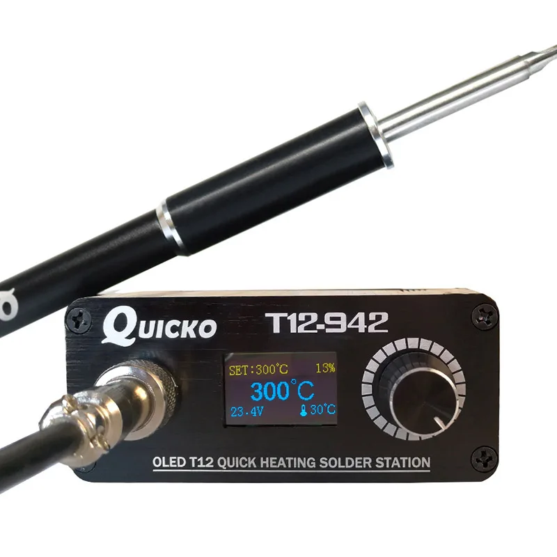  T12-942 мини OLED цифровая паяльная станция T12-M8 металлическая алюминиевая ручка с железными наконечниками без источника