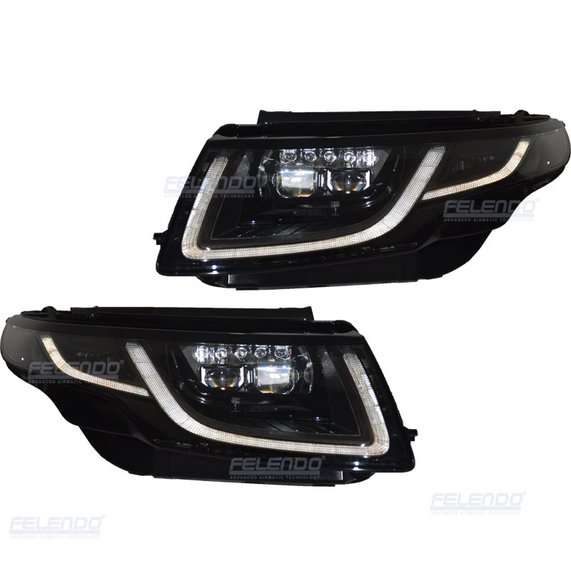 FELENDO Hot Sale for Range a Rover Evoque 2012 13 14  15 2016-2019 Car HID XENON Dynamic Flashing Upgrade LED Headlamp