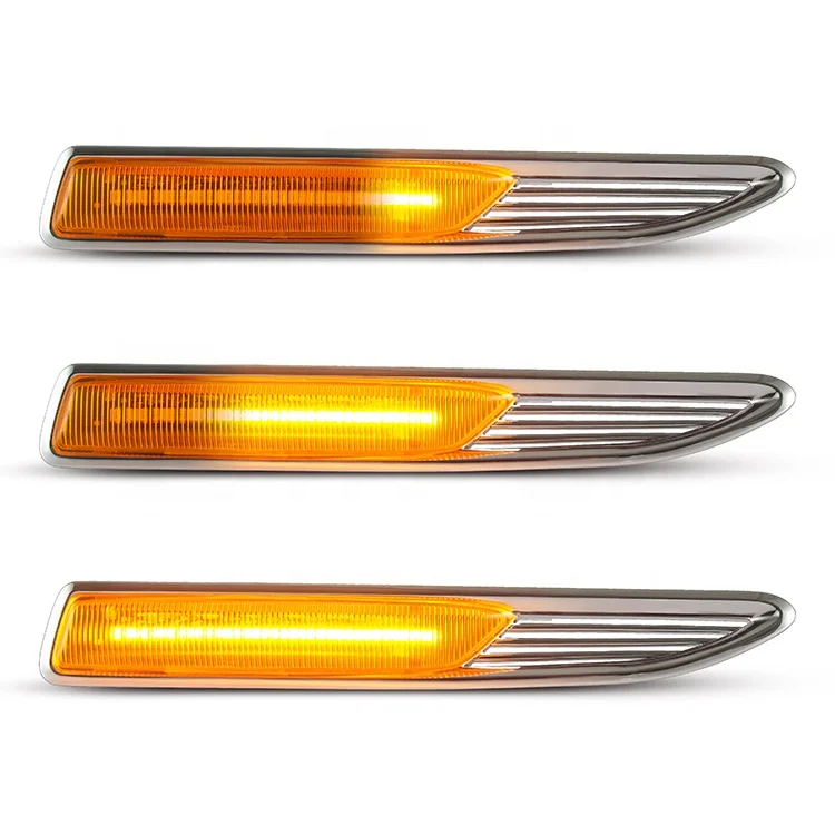 Newest: Orange Lens LED Dynamic Side Marker Blinker Turn Signal Light for Ford Mondeo MK4 2007-2010
