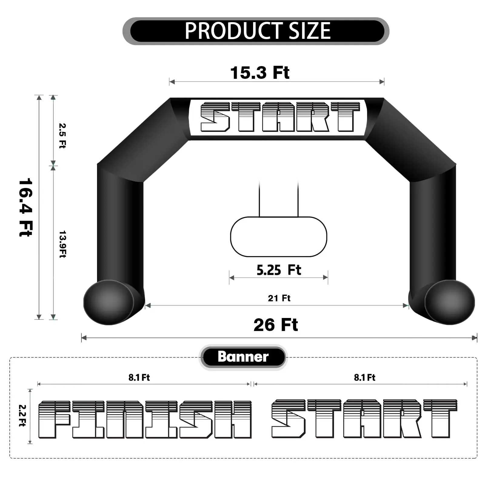 Customized Outdoor Inflatable Sport Advertising Arch Running Used Event With Logo Printed Inflatable Arch Gate