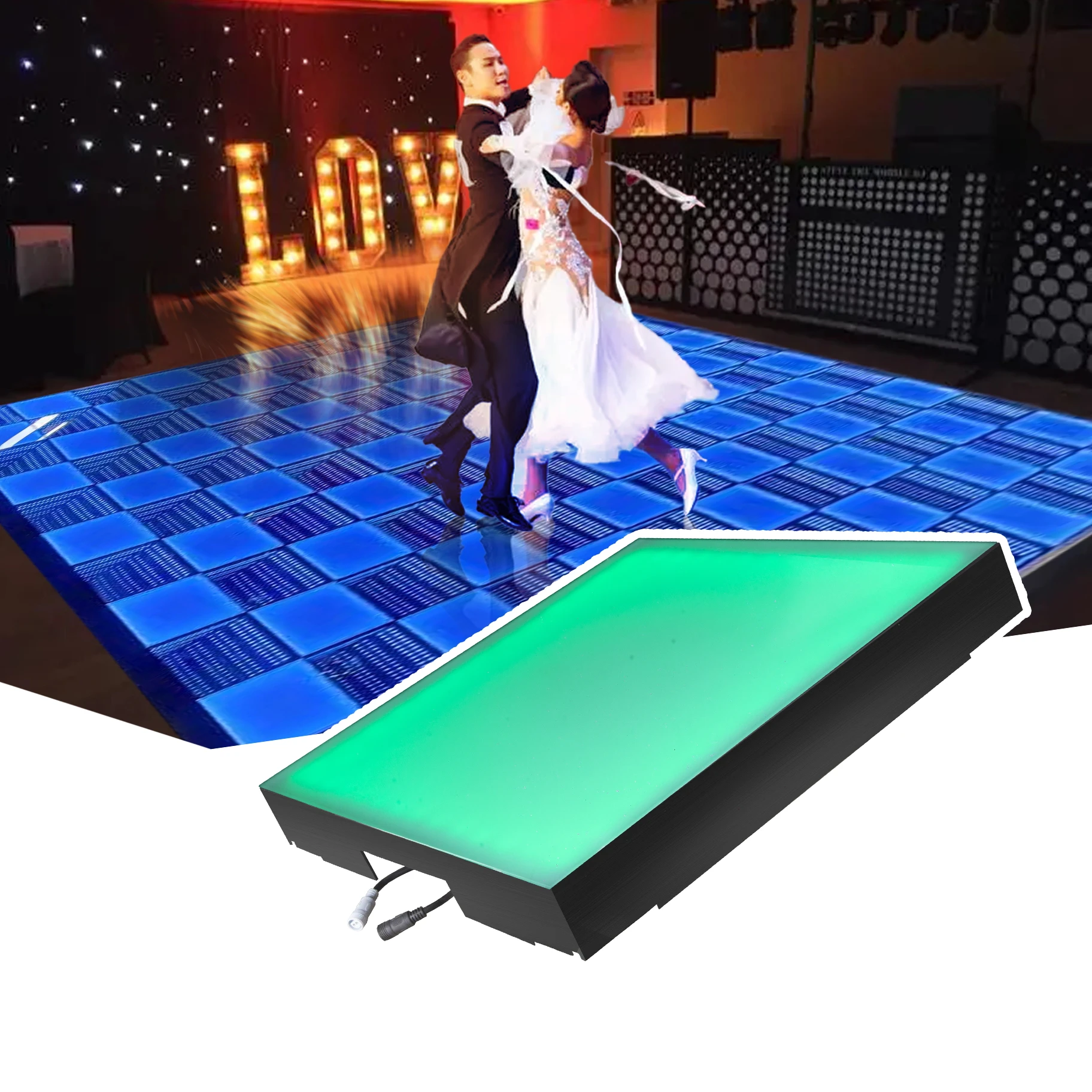 IP67 Outdoor RGB Led Light 3D Mirror Stage Wedding Dance Floor