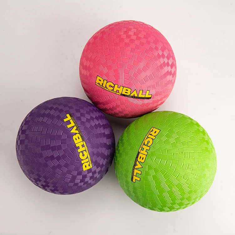 8.5 Inch Rubber material Playground Balls Rubber Ball With Colorful printing