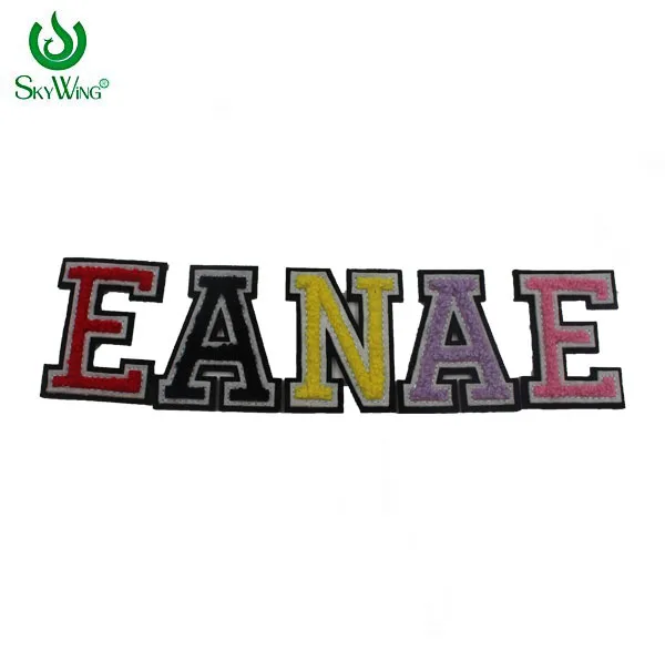 Embroidered letter cloth paste  Computer embroidery embroidered hot adhesive tape paste Torn pants clothing badge