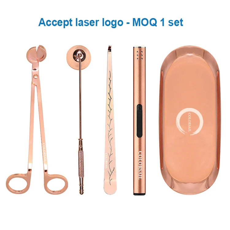 Hot Sale Black Custom Wick Trimmer and Snuffer Candle Tools Set