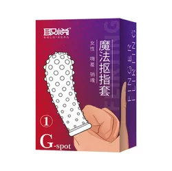 set finger Condoms Reusable Spiked Ring safe anal prostata product jump eggs G point Adult Sex toys for couple