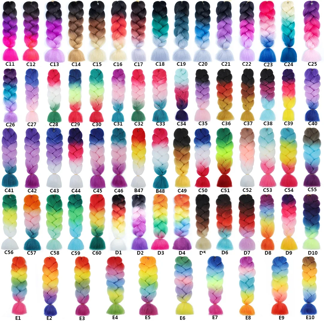 Beautiful cheap synthetic hair wigs 24 inch jumbo braid hair extensions synthetic braiding hair