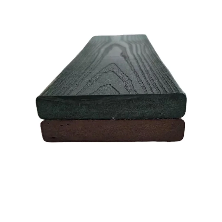 Plastic Lumber 100% Recycled 96x15mm Dark Green Color Eco-friendly Plastic Lumber Boards for Yard fencing