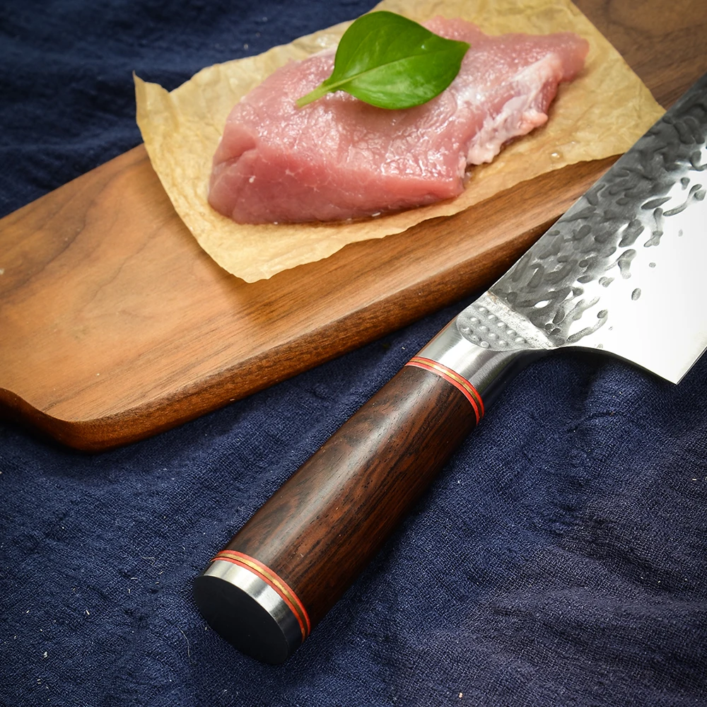 5 Inch 5Cr15MoV Steel Utility Kitchen Knife Big Size Blade Length Paring Knife Forging Hammer Surface Blade Popular Fruit Knife