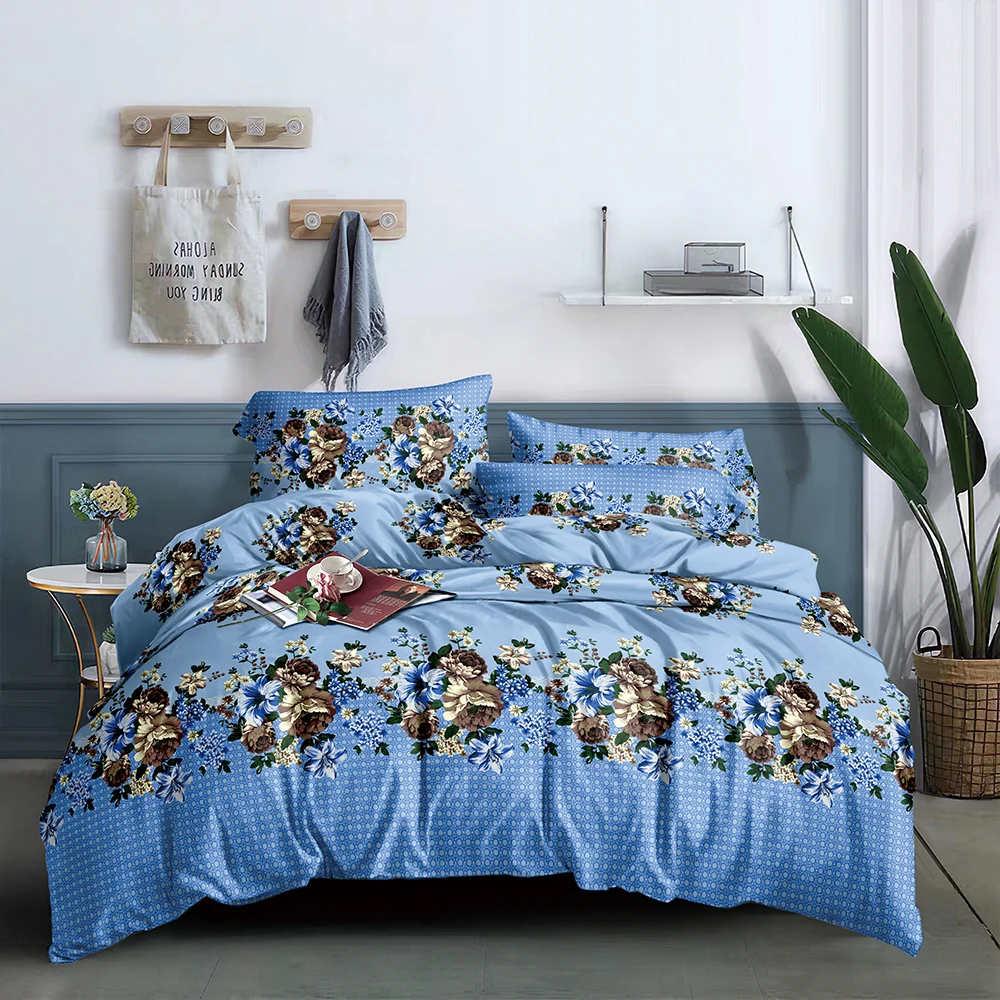 100 POLYESTER DISPERSE PRINTED MICROFIBER BED SHEET FABRIC HOME TEXTILE CHANGXING FACTORY