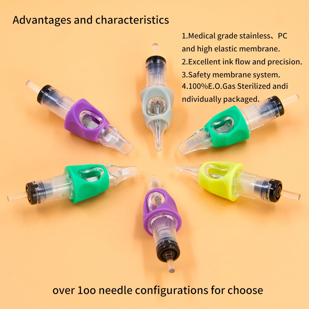 New Source Factory Wholesale Tattoo Needles Cartridge Membrane Sealed Tattoo Needles Permanent Makeup Tattoo Cartridge Needle