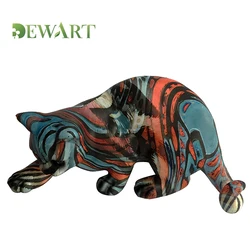 2021 3D print cat resin art crafts for table decor adorable unique design animal model for home decoration miniature statue gift