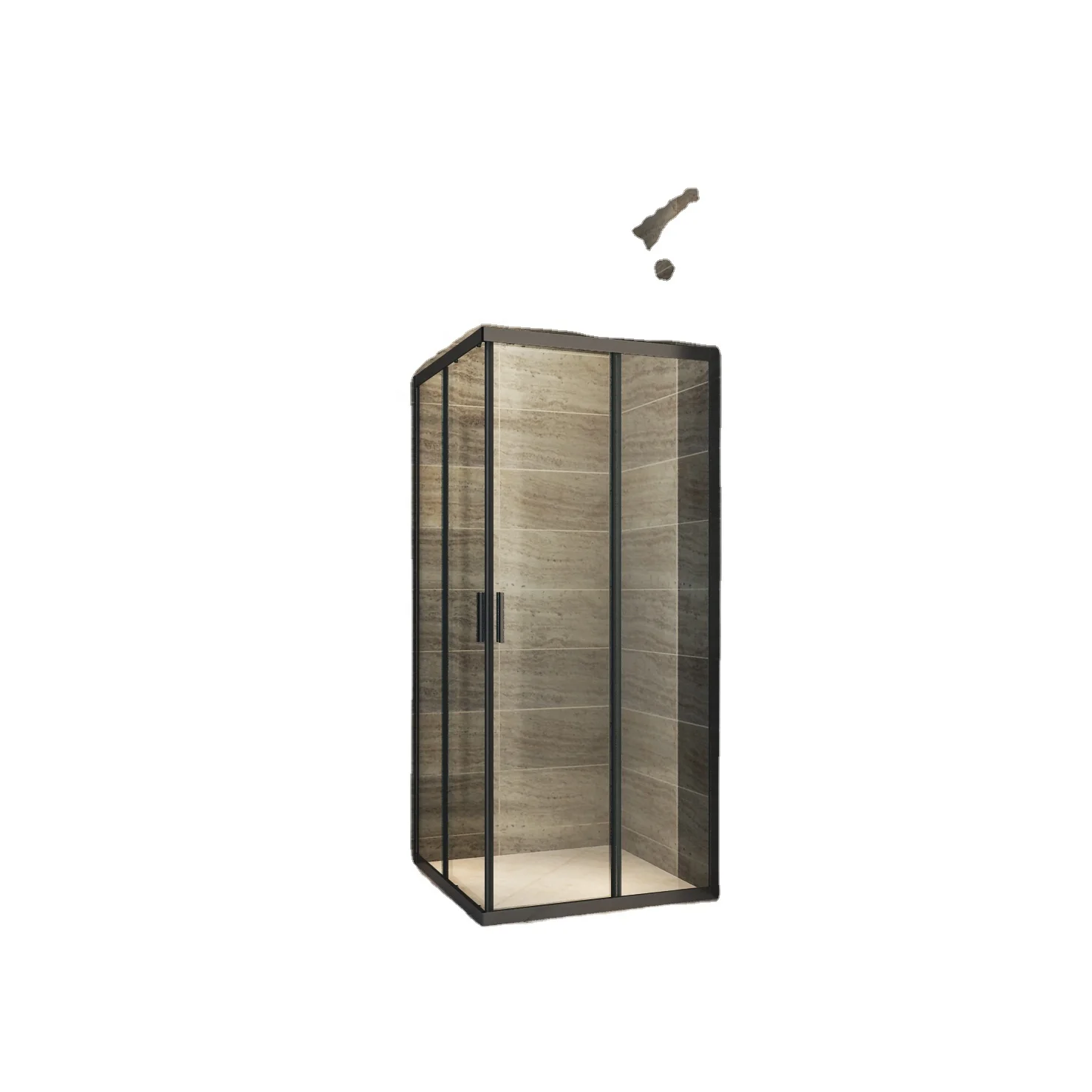 High Quality Modern Aluminum Matt Black Shower Enclosure Shower Cubical Swivel Bath Glass Shower Door Screen