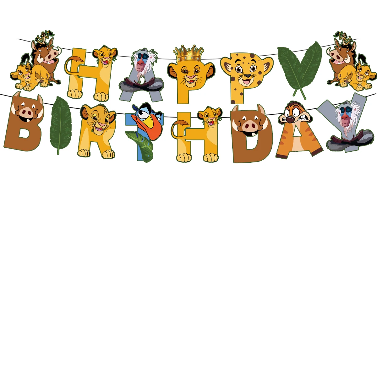 New Cartoon Theme Birthday Party Decoration Fantasy Adventure Lion King Baby Boy or Baby Girl Birthday Party Supplies Simba