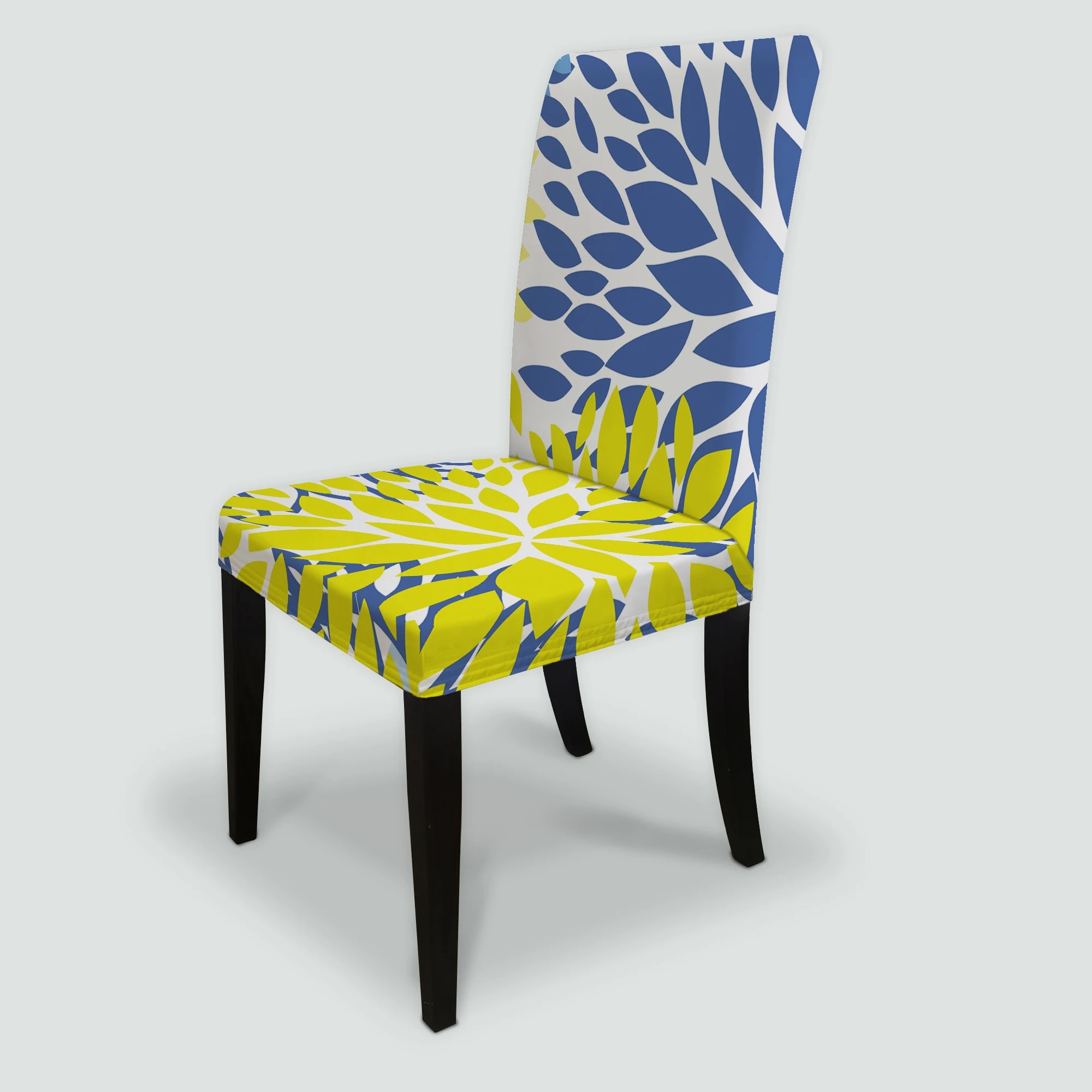 Home Decor Digital Print Milk Fiber Chair Cover Spandex High Stretch Dining Chair Cover Low MOQ Accept Customization