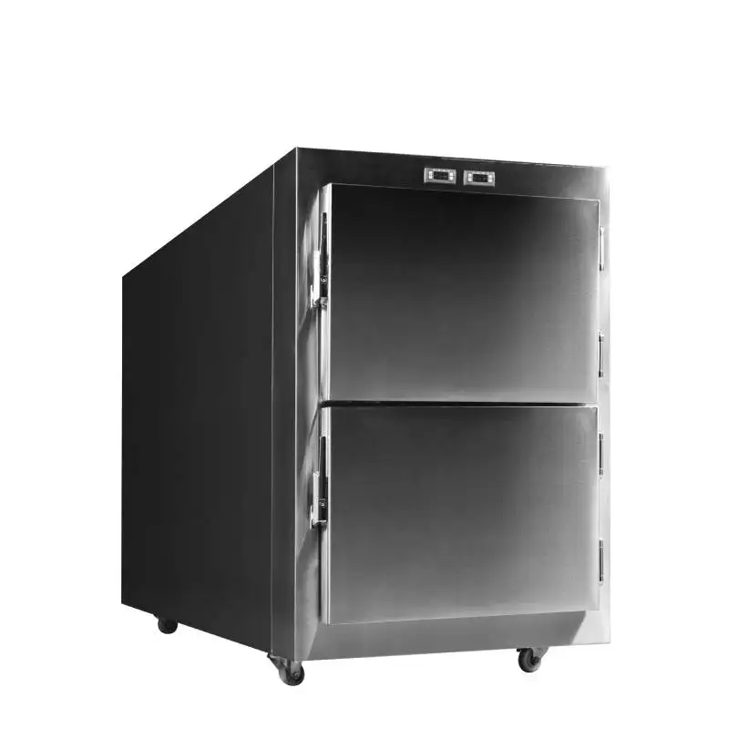 Factory Price Customized Funeral Supplies 2 Bodies Morgue Refrigerator Cadaver Fridge