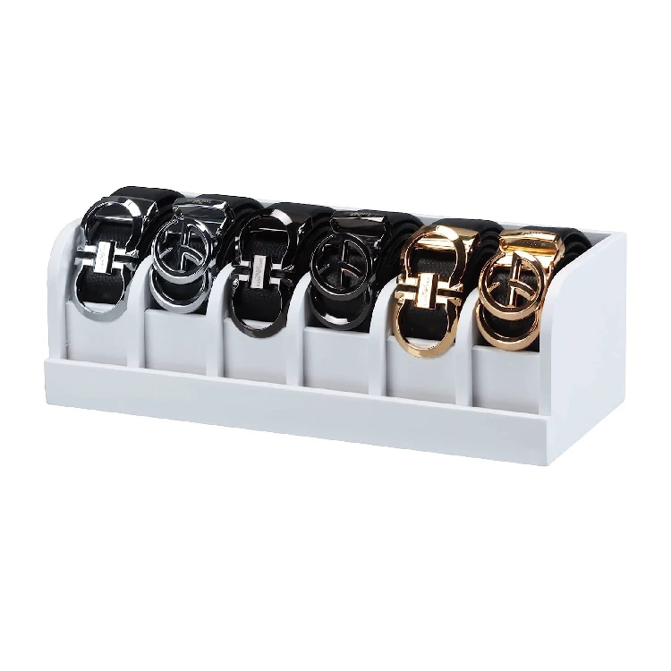 Wooden Belt Storage Box Custom Belt Organizer Box