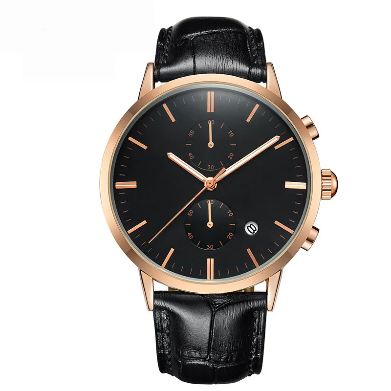 
2021Private Labeling Your Watches Logo Wholesale Watches Cheap Luxury Watches With Leather Strap Rose Gold Case Relojes 