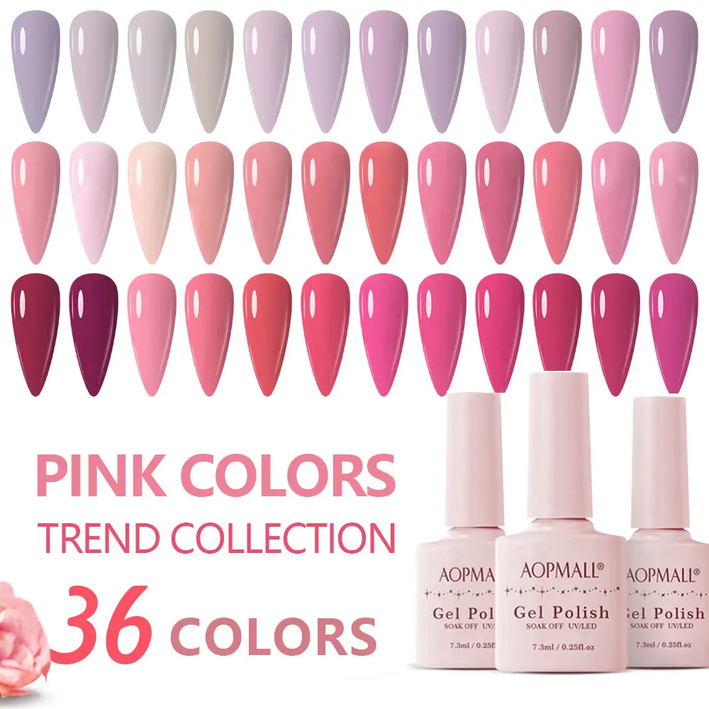 AOPMALL Professional Manufacturer Nail Supplier Uv Gel High Pigment Gel Polish Collection Set