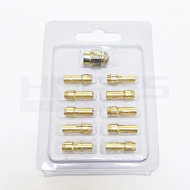 11pcs Copper brass Chuck 0.5-3.2mm grinder drill bits Collet adapter Converter for Electric grinder accessories with clamp nut