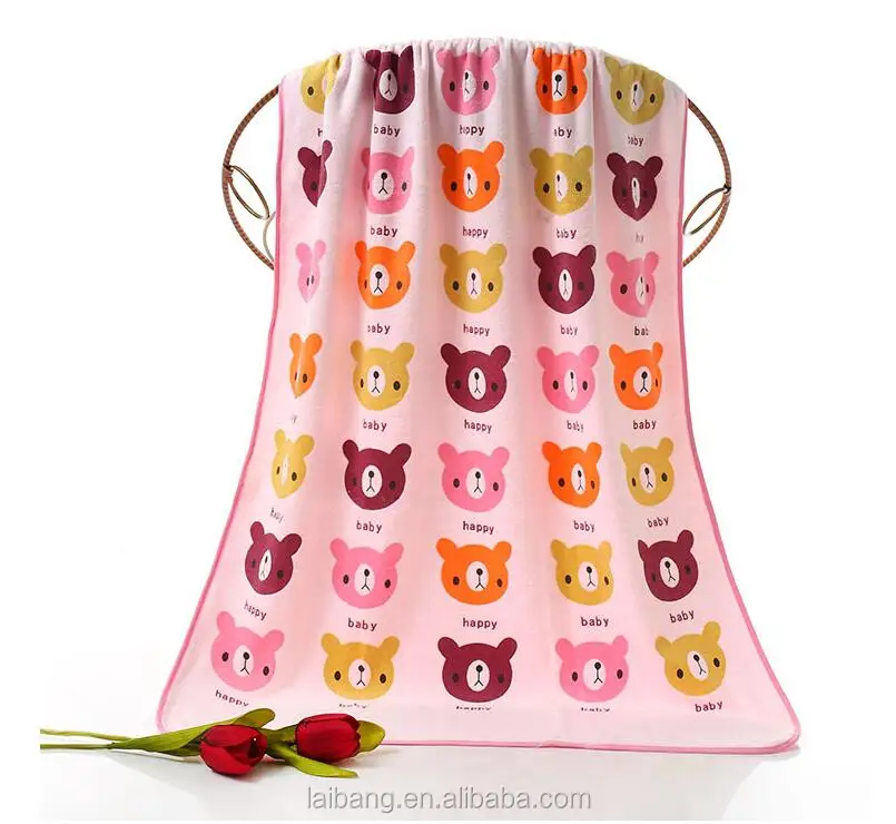 Wholesale Low Price cartoon Towel Microfiber Bath Towel 70x140 with Custom Printing