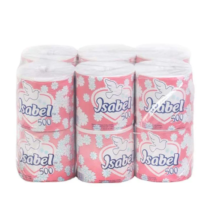 Biodegradable Private Label Pattern Cutting Ultra Soft Wrapping Toilet Tissue Paper Roll