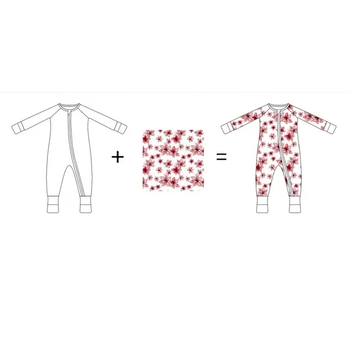 Bamboo Rayon Spandex Baby Footed Toddler Pajamas Romper Zip Front  Sleeper Infant Baby Clothes Jumpsuit Romper