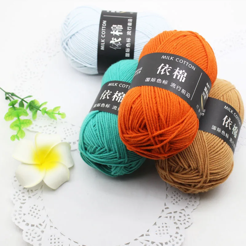100% Acrylic Yarn 5ply Milk Cotton Acrylic Blended Crochet Knitting Yarn Using For Sweaters