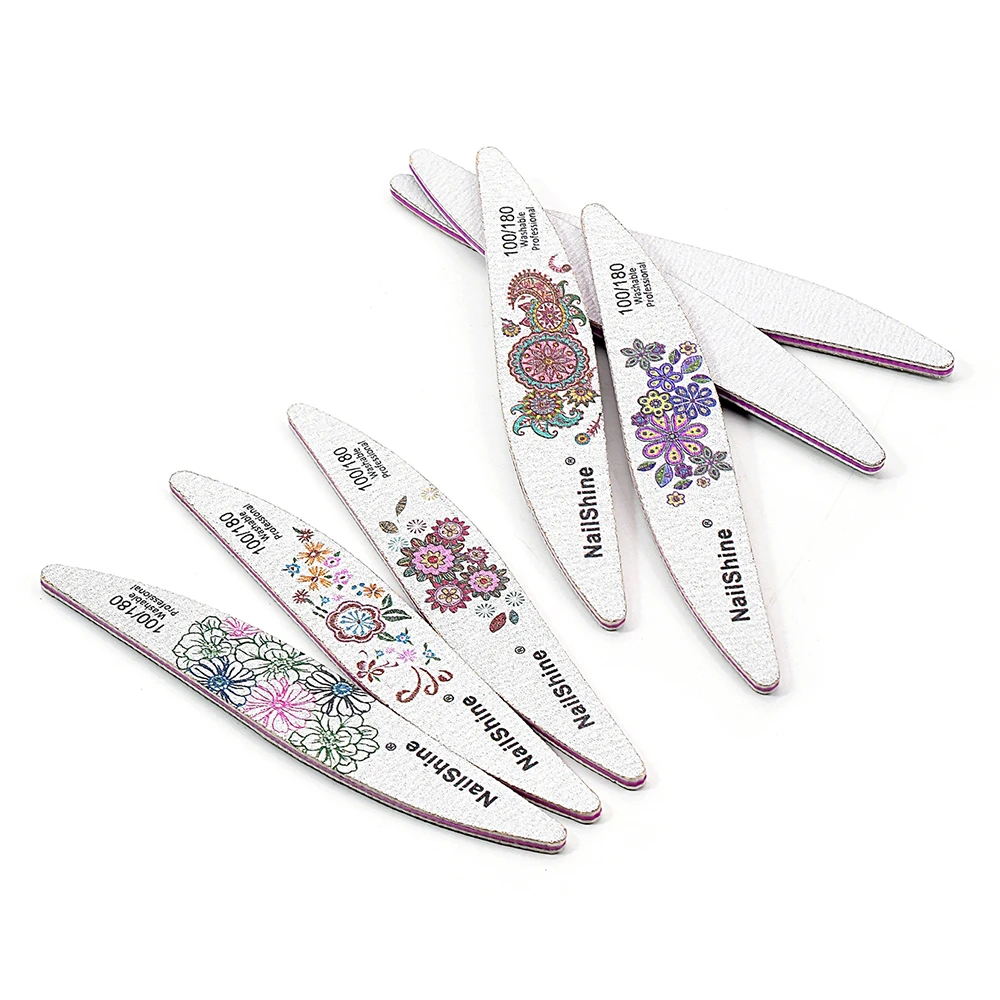 Профессиональная Цветочная пилка для ногтей в форме ивы специальный дизайн пластиковая стеклянная губка наждачная бумага красоты