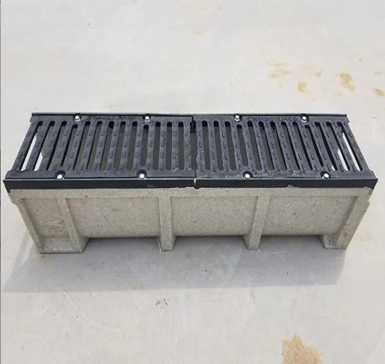 High Quality Resin Concrete U Shape Drainage Channel for Ditch SMC Rainwater Drain Gutter HDPE Stormwater Trench