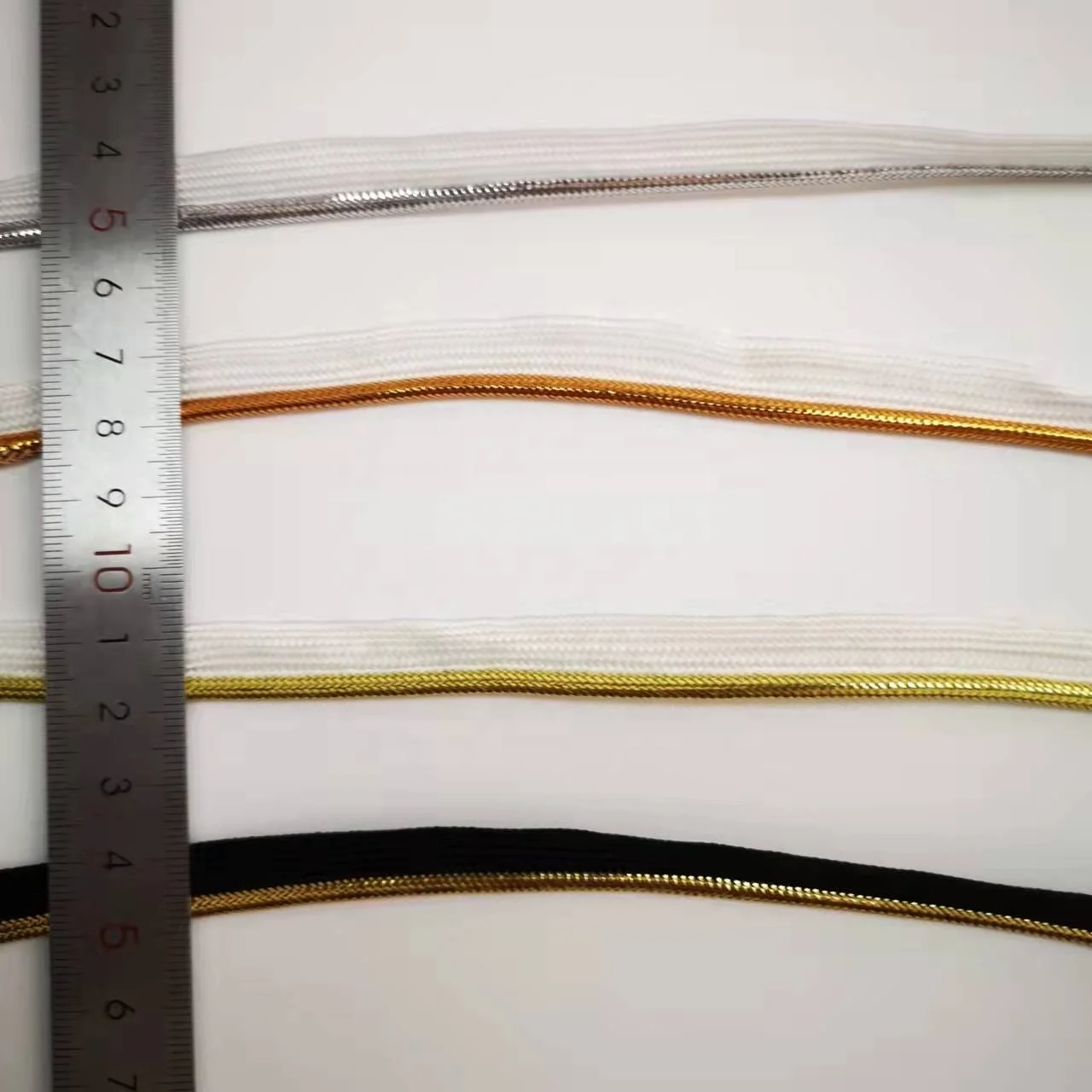 Stock Wholesale Rose Gold Piping Cord Lurex Piping Polyester Bias Piping Cord